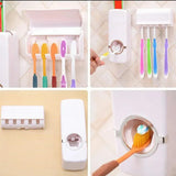Multi-Functional Wall Mount Toothpaste Squeezer for Bathroom - High Quality New Automatic Toothpaste Dispenser and Tooth Brush Holder - Best Quality Product