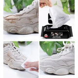 80pcs/Pack Shoe Cleaning Wet Wipes, Sneaker Cleaner, Whitening & Deodorizing, One-Time Cleaning, No Water Needed, Shoe Cleaning Wet Tissues, Sports Shoes Cleaning Agent, Household Supplies