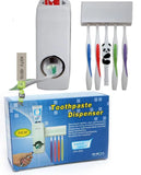 Multi-Functional Wall Mount Toothpaste Squeezer for Bathroom - High Quality New Automatic Toothpaste Dispenser and Tooth Brush Holder - Best Quality Product