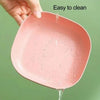 Plastic Snack Plates Set with Storage Rack 10 Pieces